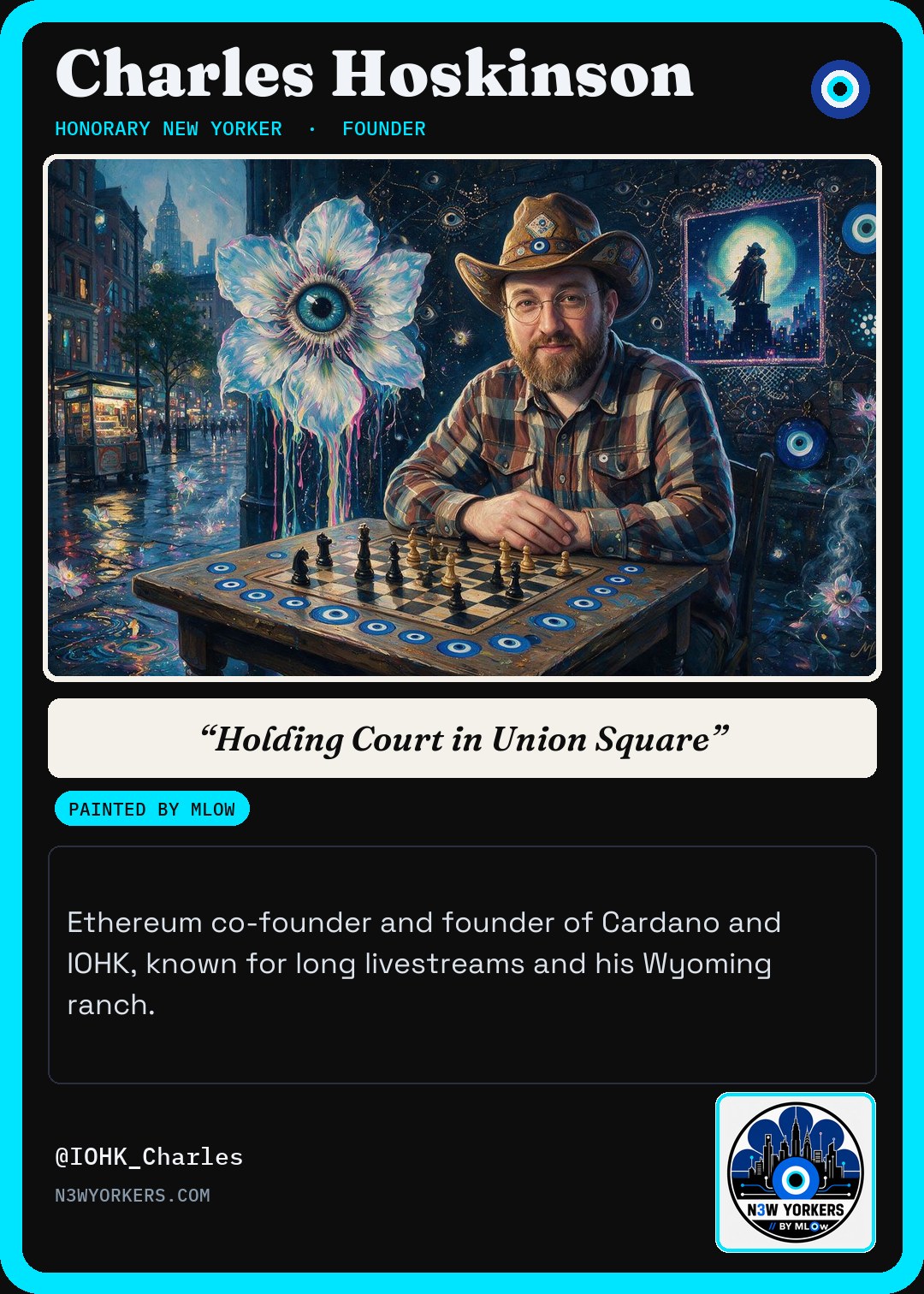 The Honorary card for Charles Hoskinson, painted by MLow