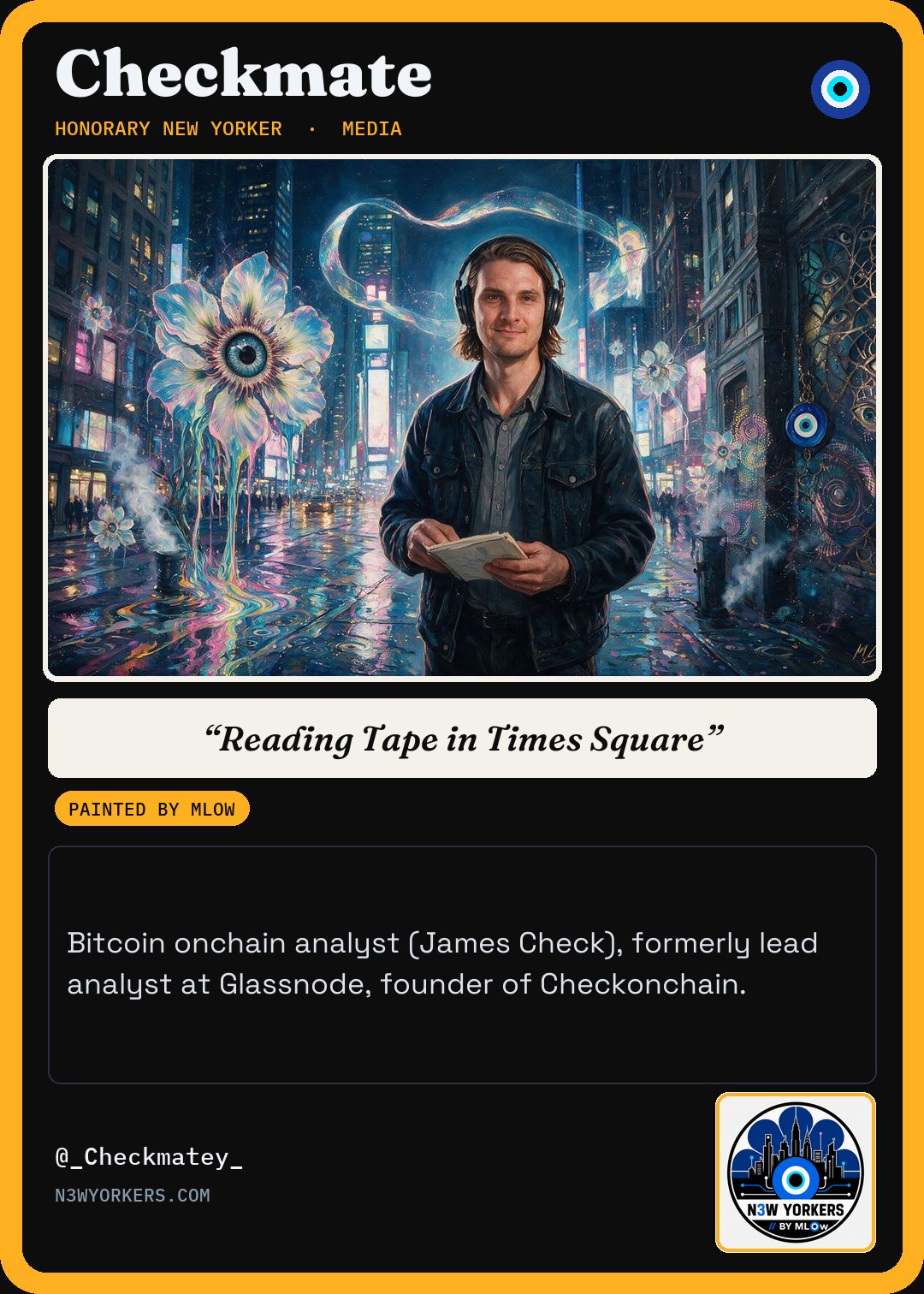The Honorary card for Checkmate, painted by MLow