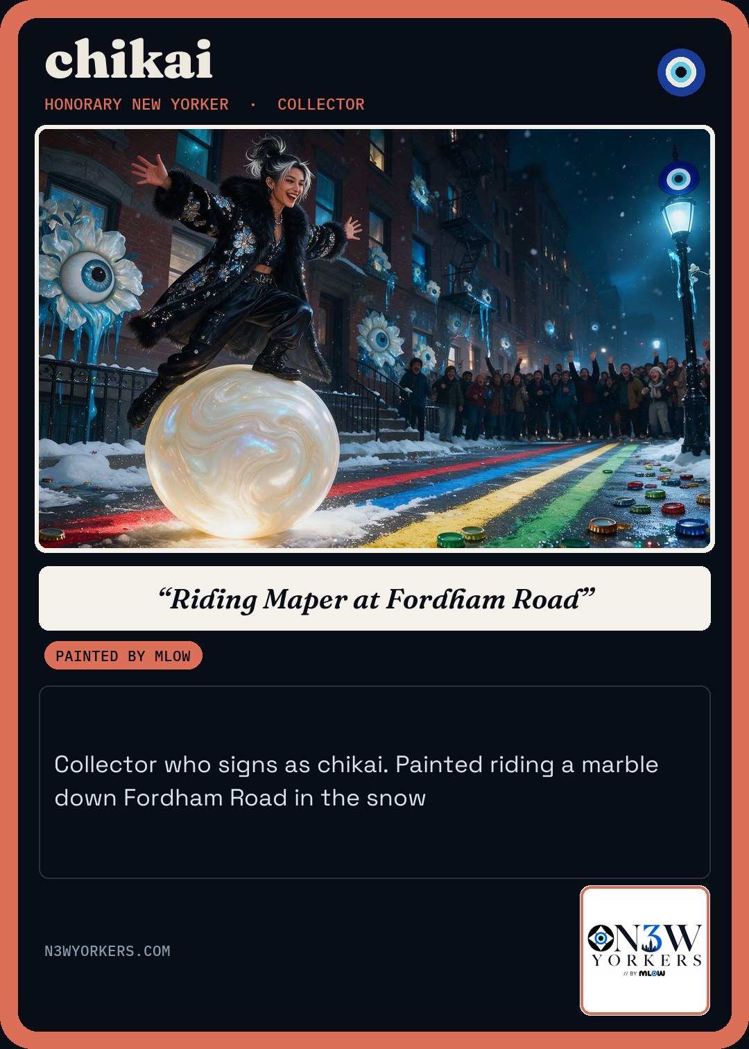 The Honorary card for chikai, painted by MLow