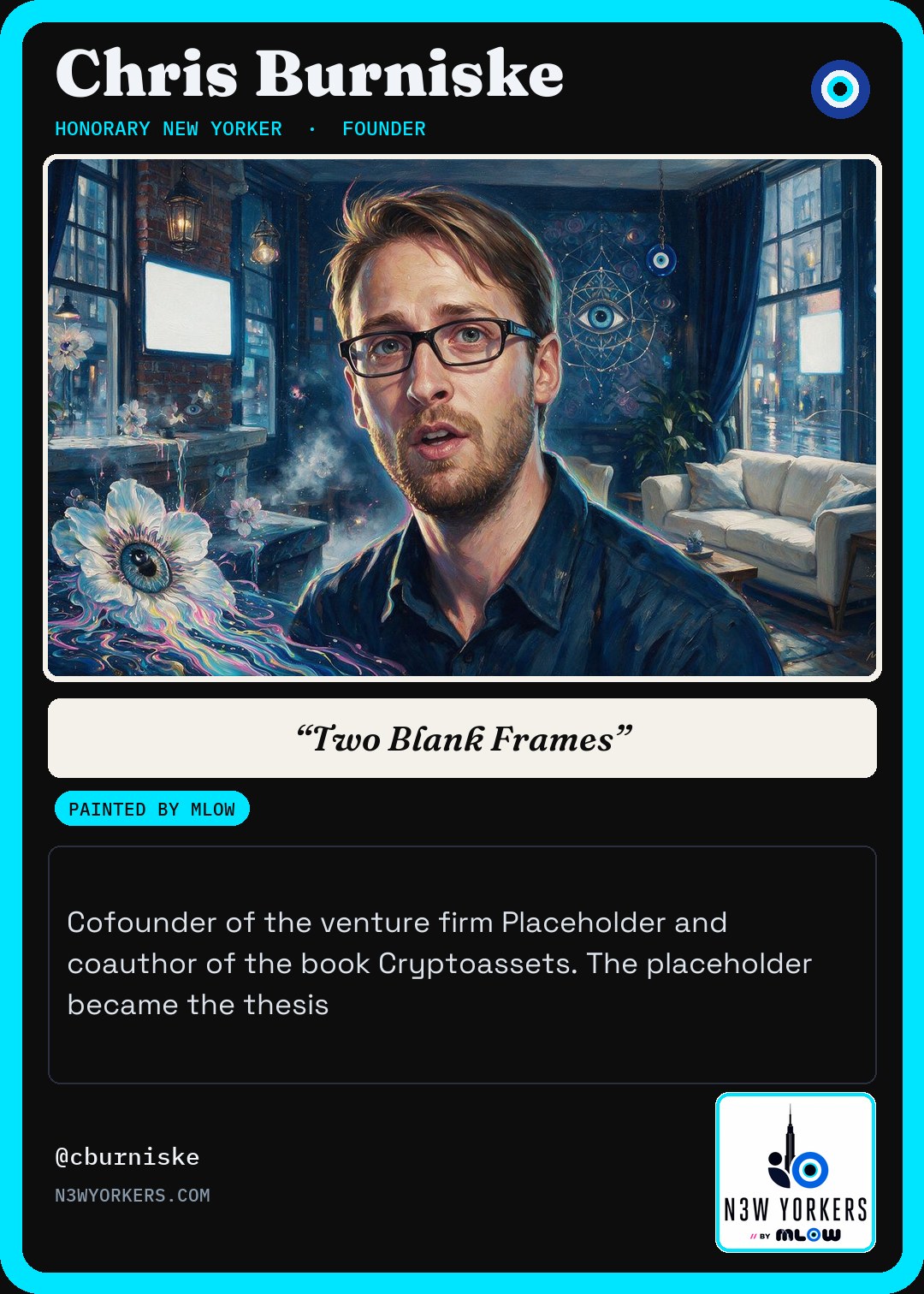 The Honorary card for Chris Burniske, painted by MLow