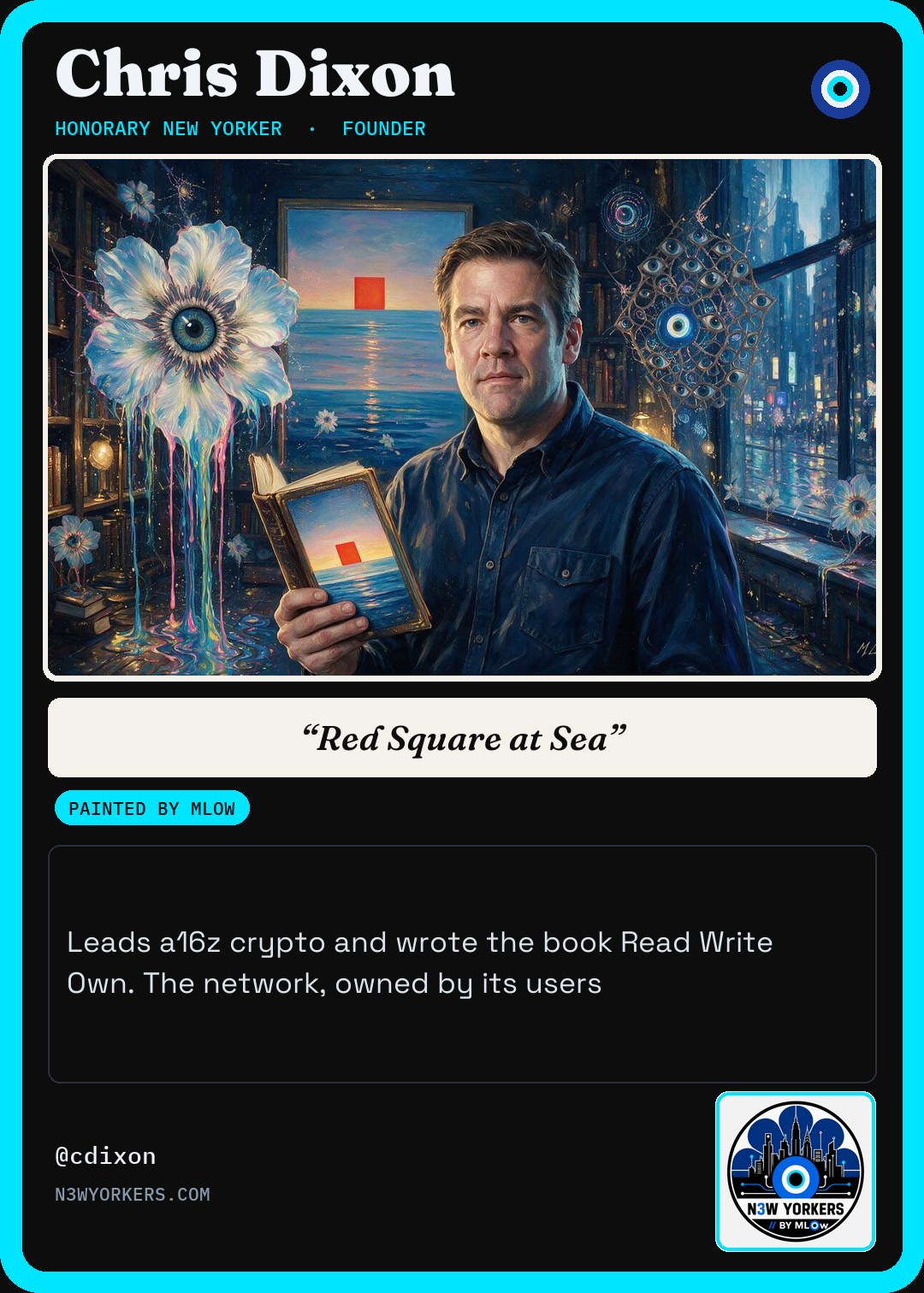 The Honorary card for Chris Dixon, painted by MLow