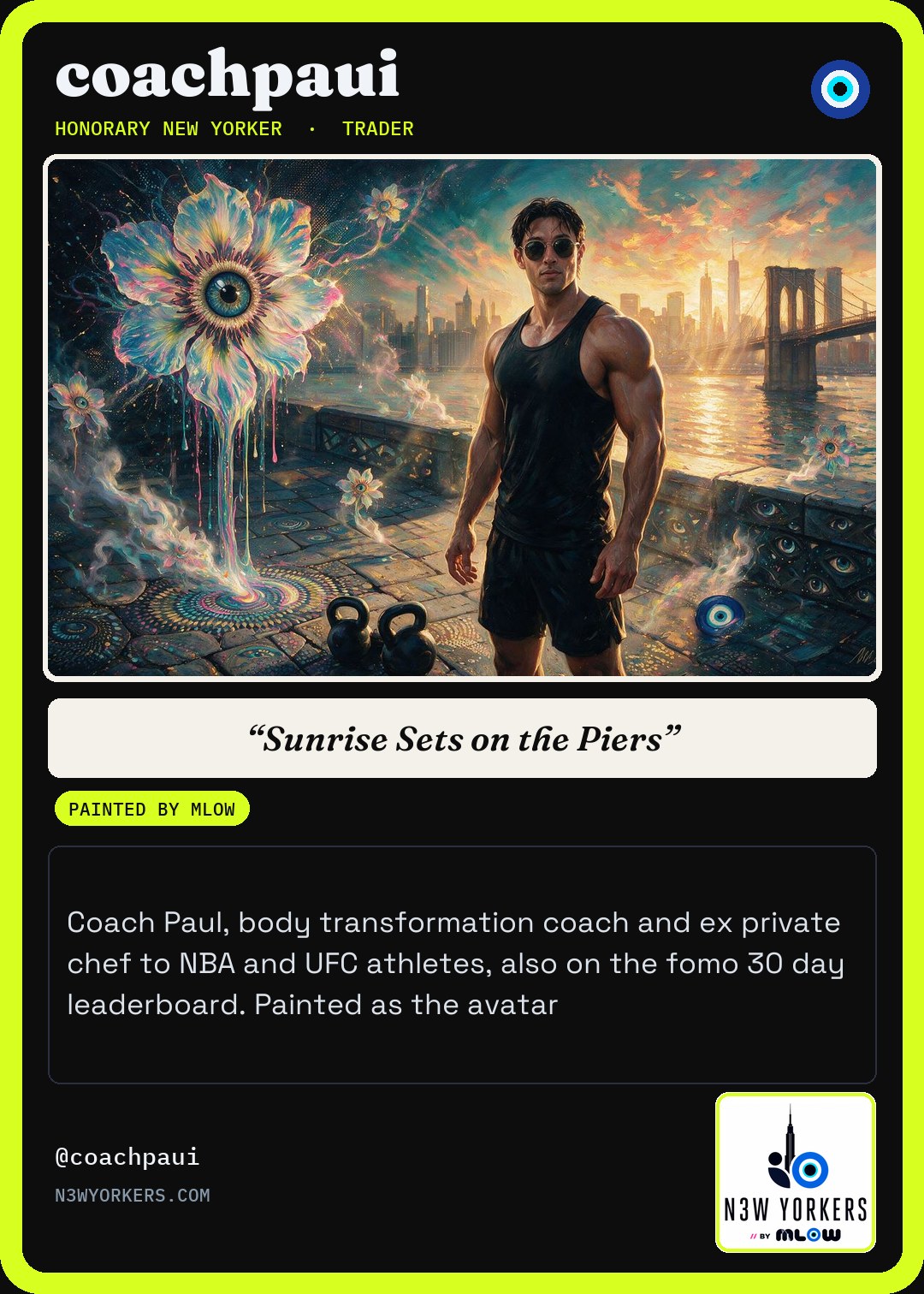 The Honorary card for coachpaui, painted by MLow