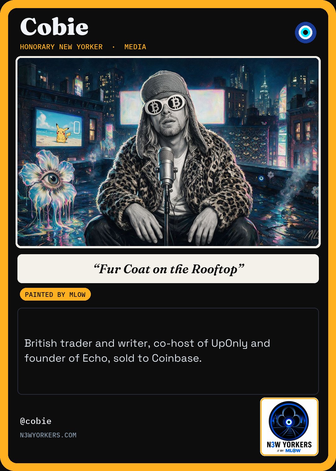 The Honorary card for Cobie, painted by MLow