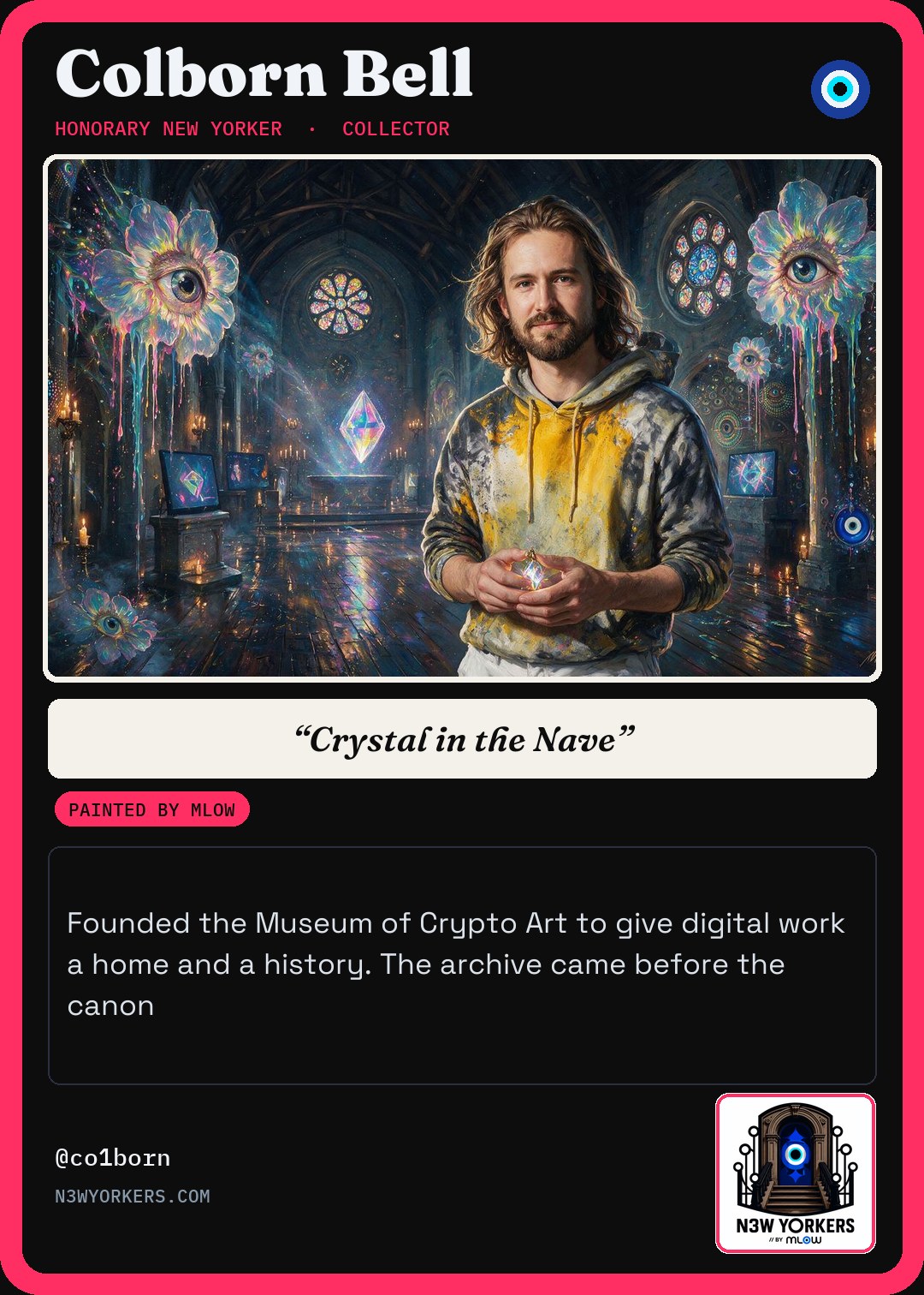 The Honorary card for Colborn Bell, painted by MLow