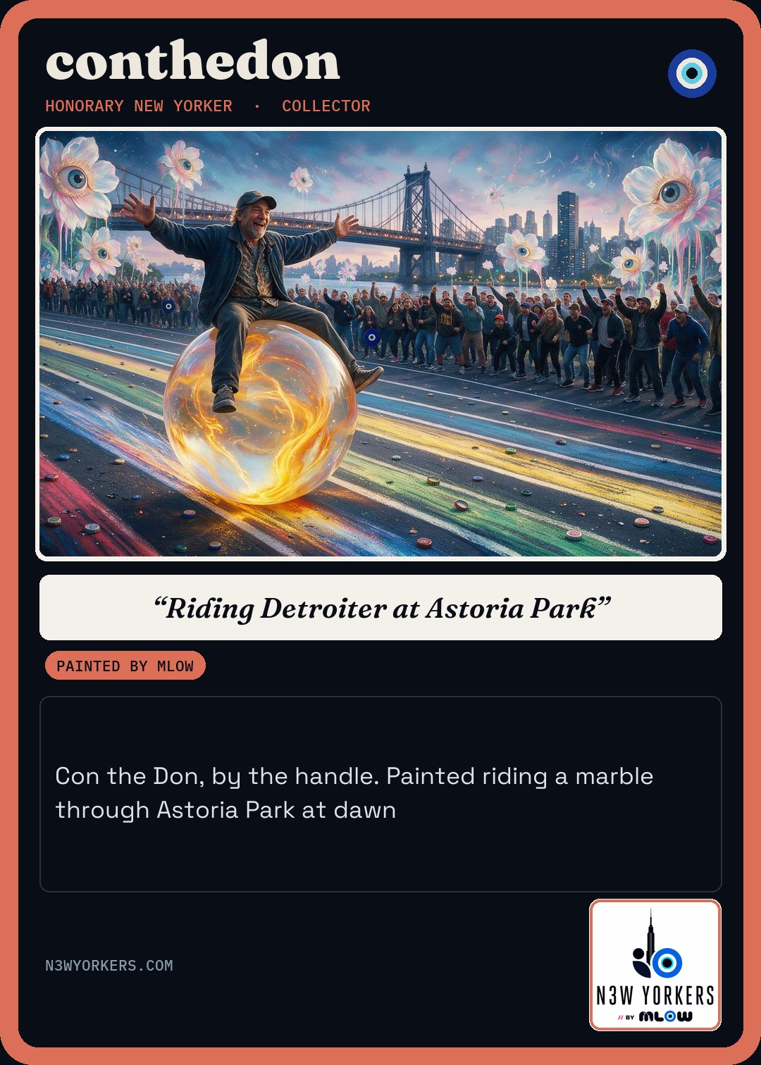 The Honorary card for conthedon, painted by MLow