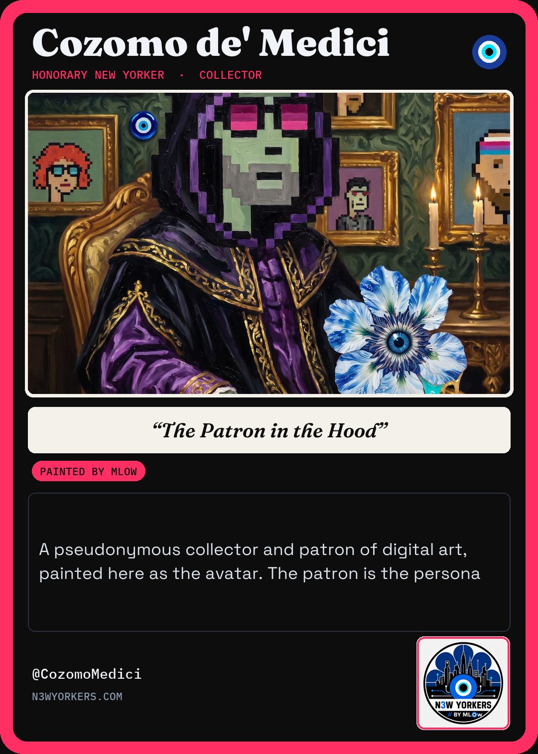 The Honorary card for Cozomo de' Medici, painted by MLow