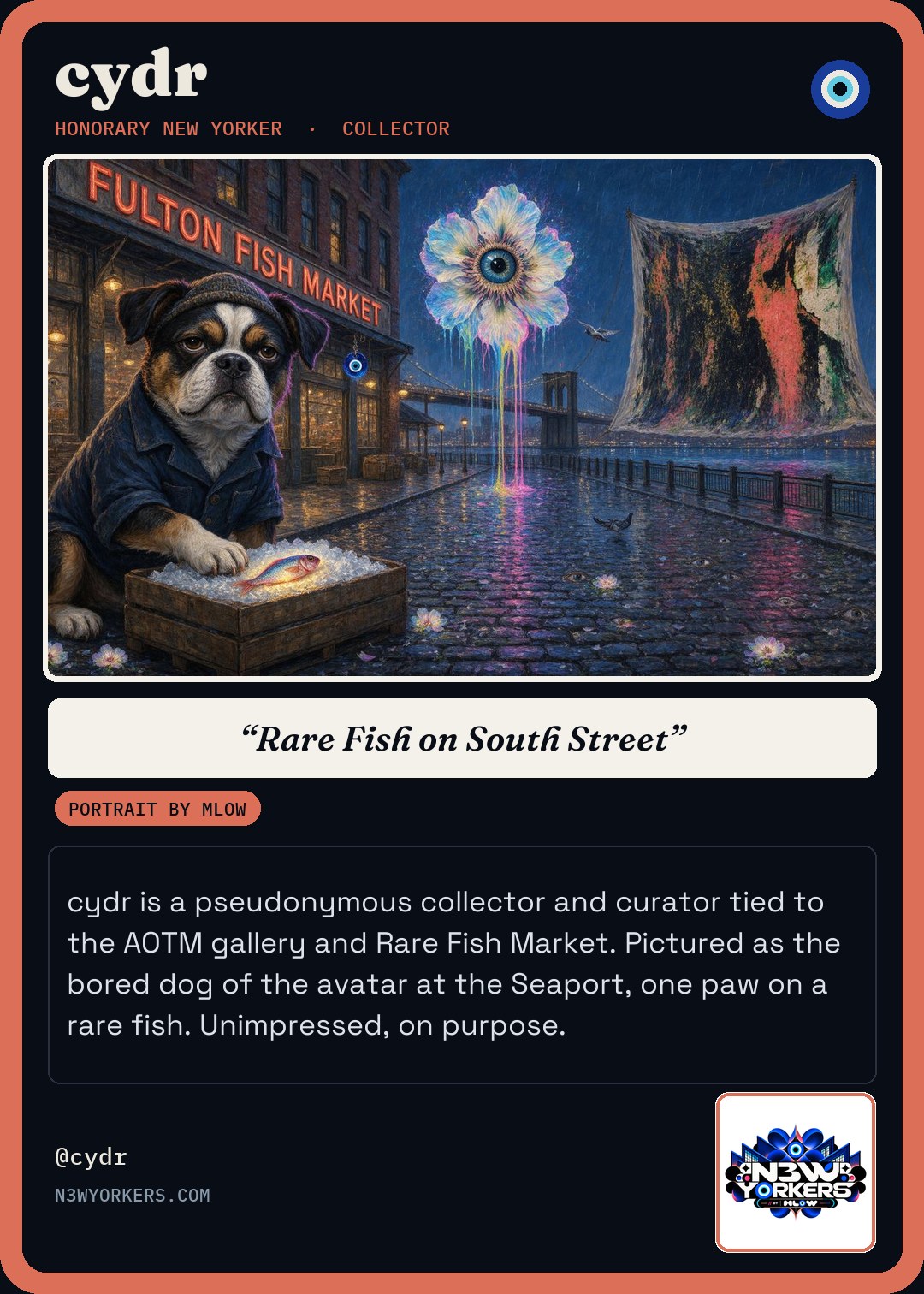 The Honorary card for cydr, portrait by MLow