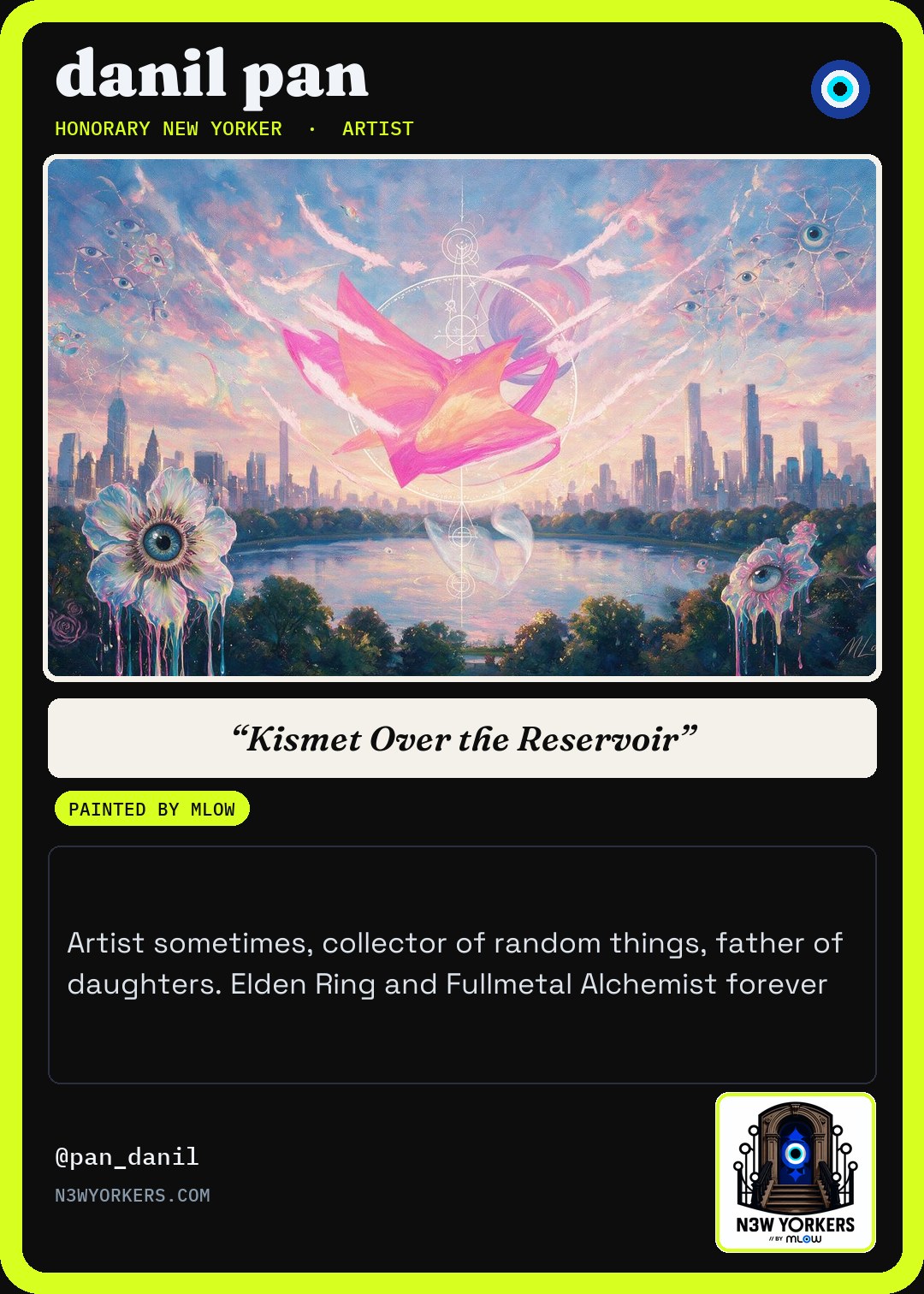 The Honorary card for danil pan, painted by MLow