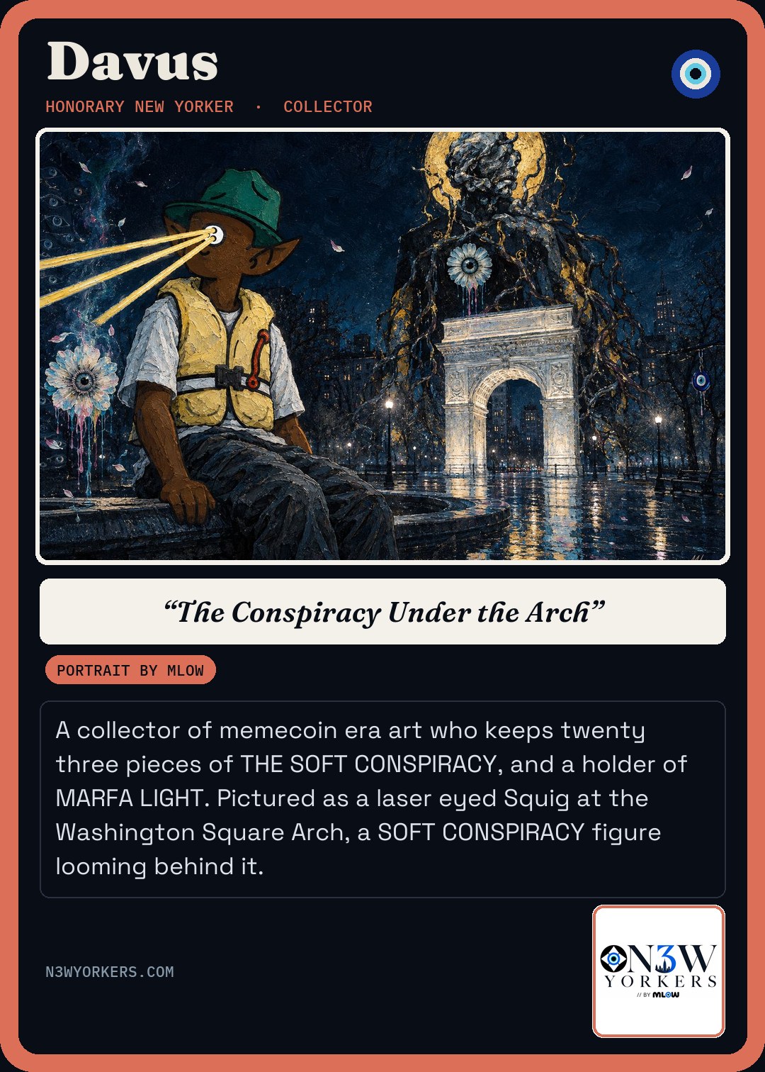 The Honorary card for Davus, portrait by MLow
