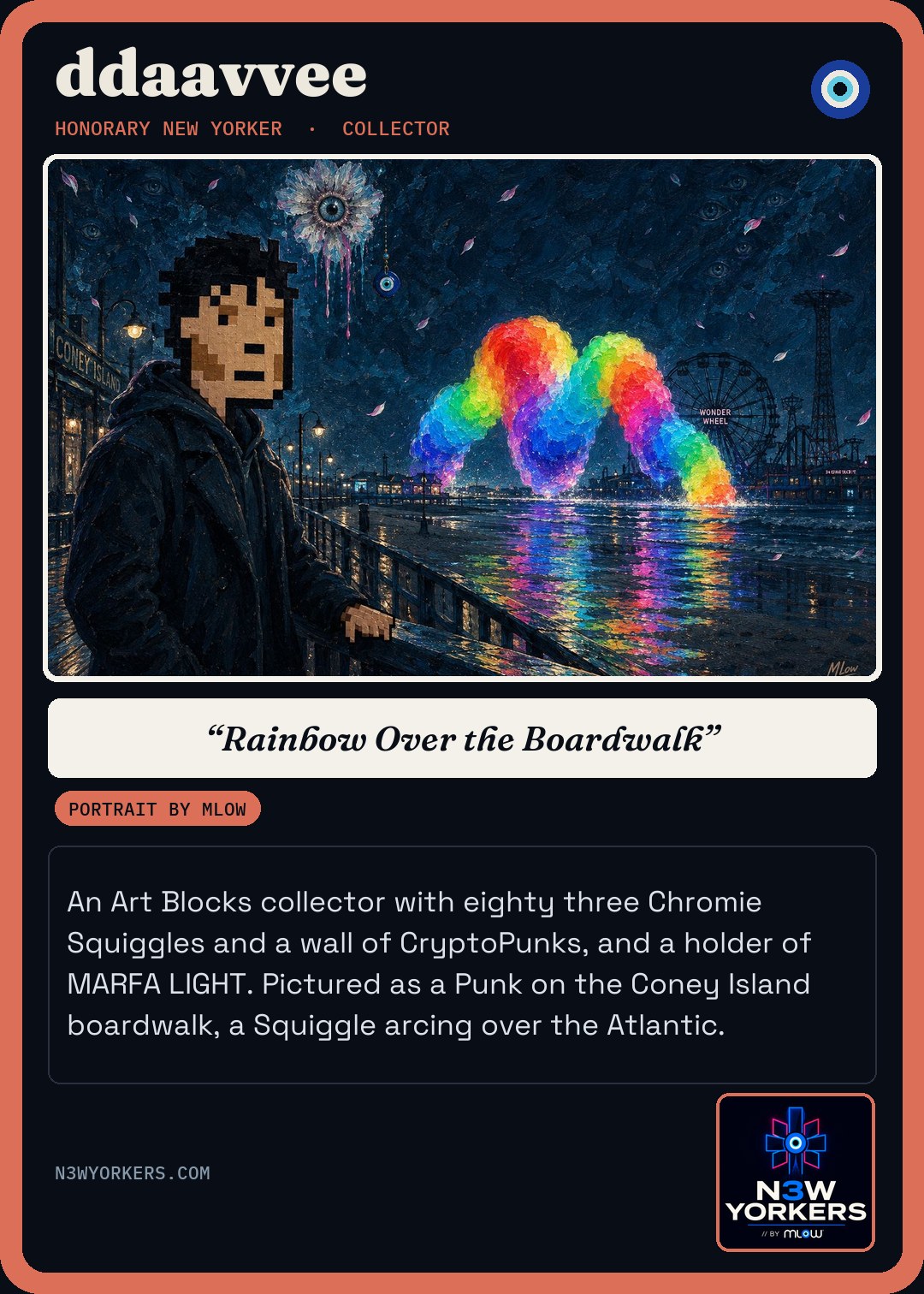 The Honorary card for ddaavvee, portrait by MLow