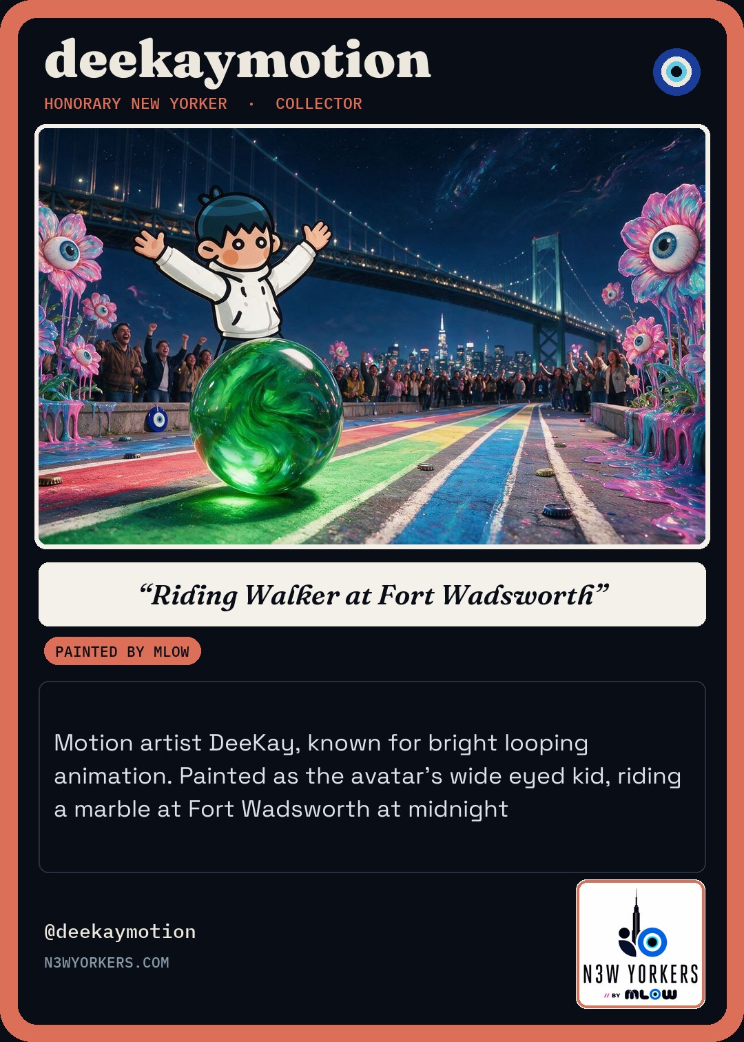 The Honorary card for deekaymotion, painted by MLow