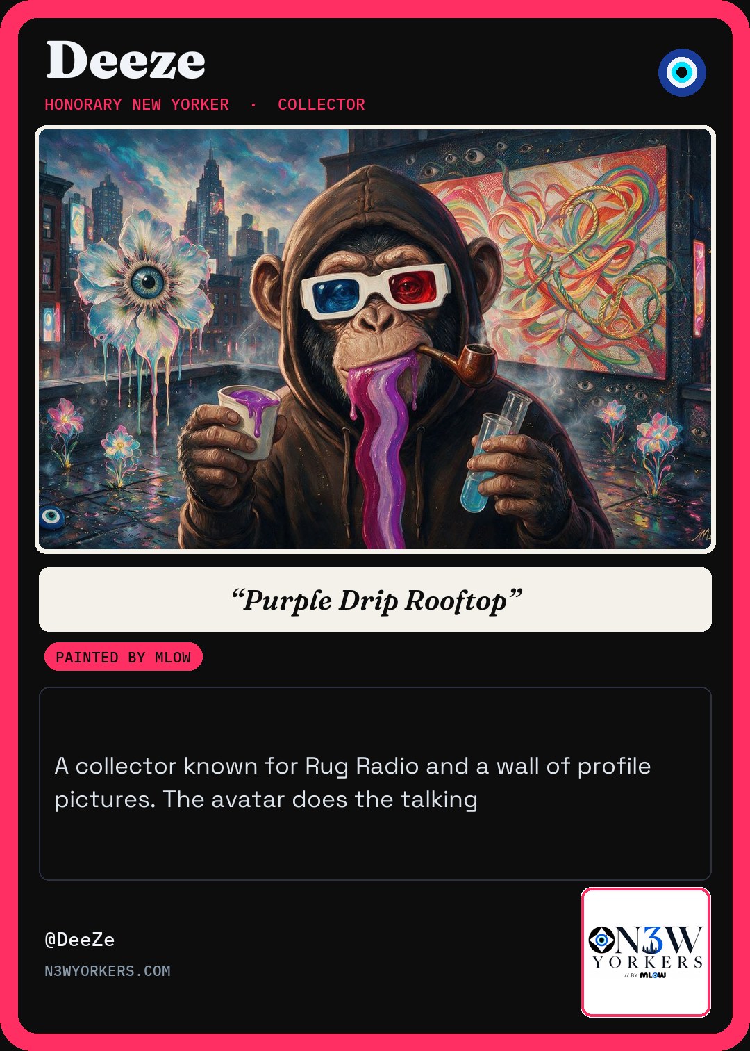 The Honorary card for Deeze, painted by MLow