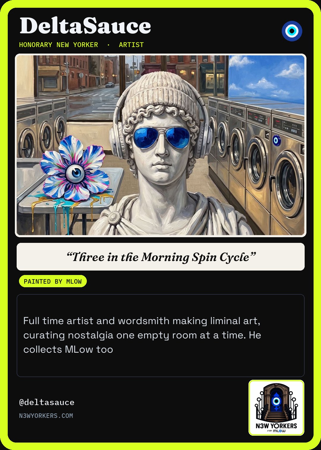 The Honorary card for DeltaSauce, painted by MLow