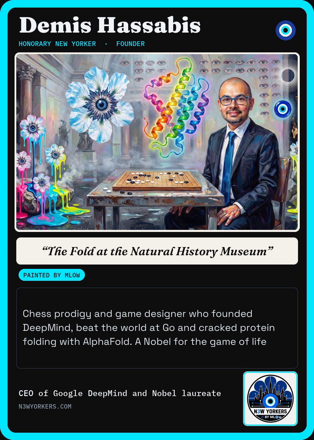 The Honorary card for Demis Hassabis, painted by MLow