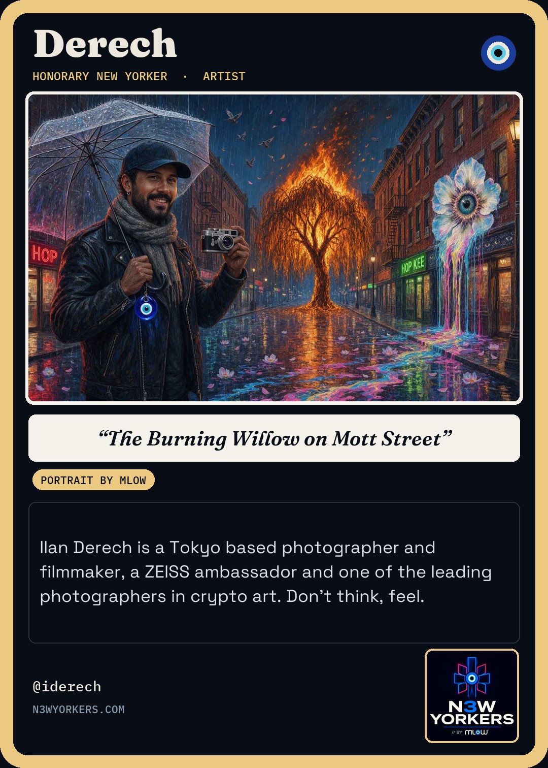 The Honorary card for Derech, portrait by MLow