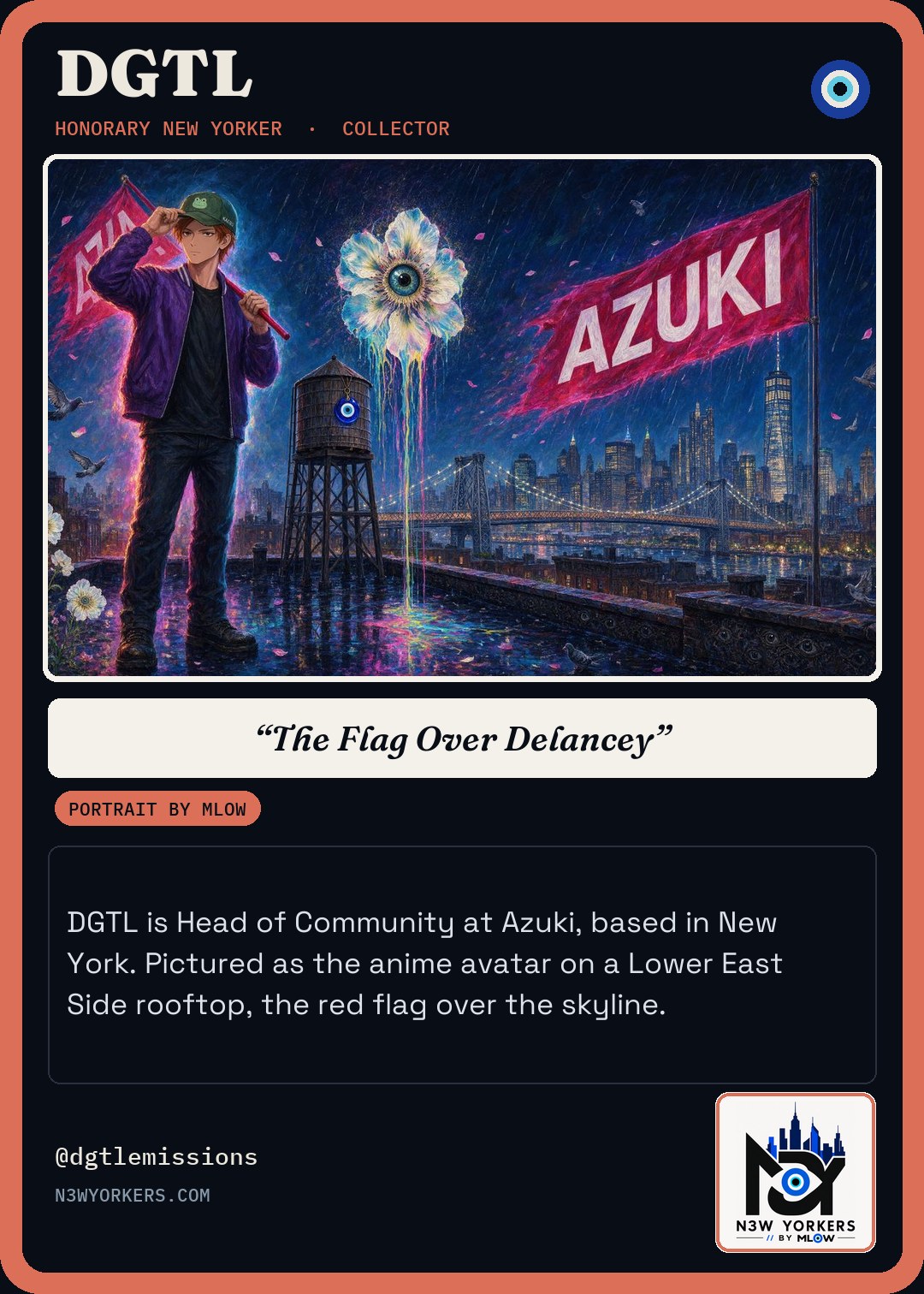 The Honorary card for DGTL, portrait by MLow