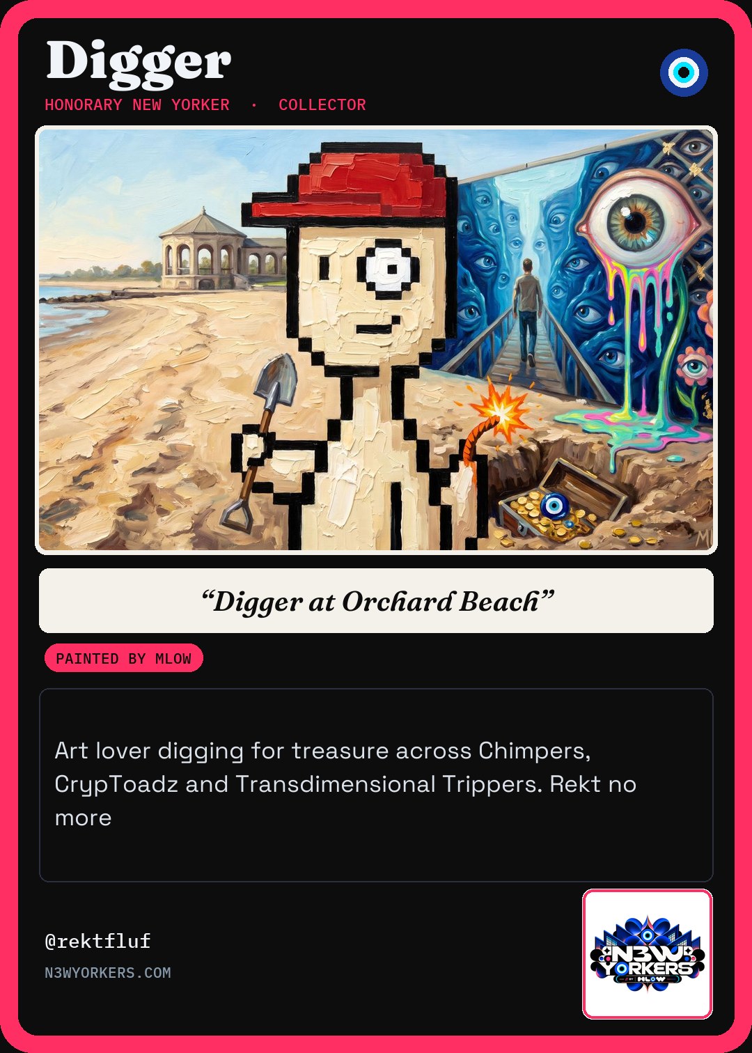 The Honorary card for Digger, painted by MLow