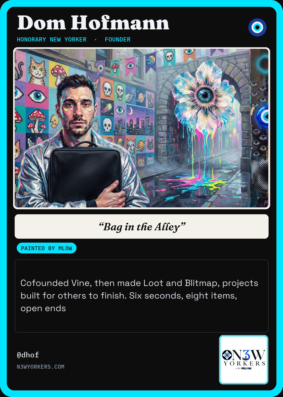 The Honorary card for Dom Hofmann, painted by MLow