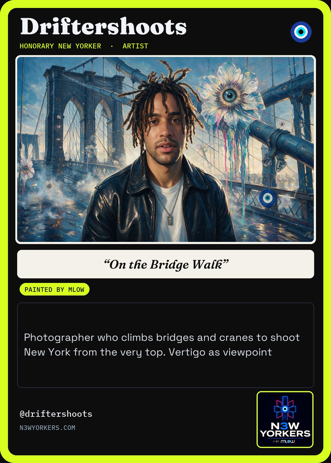 The Honorary card for Driftershoots, painted by MLow