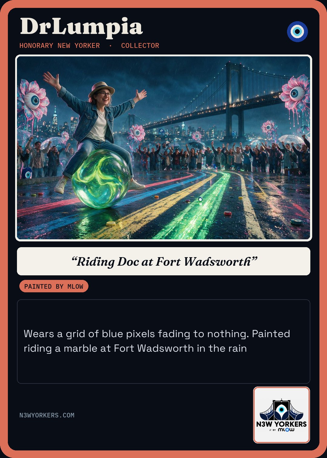The Honorary card for DrLumpia, painted by MLow