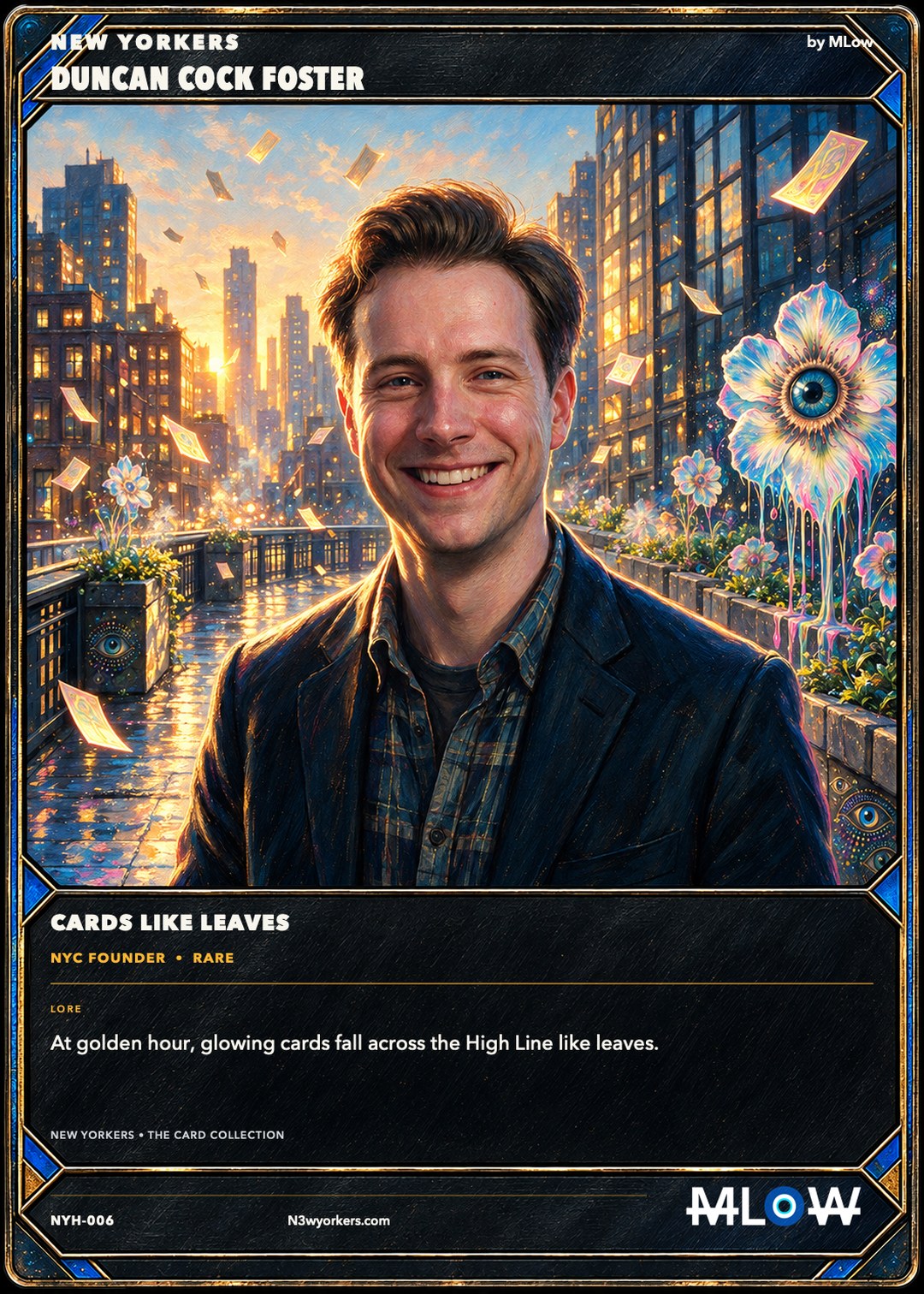 The Honorary card for Duncan Cock Foster, painted by MLow