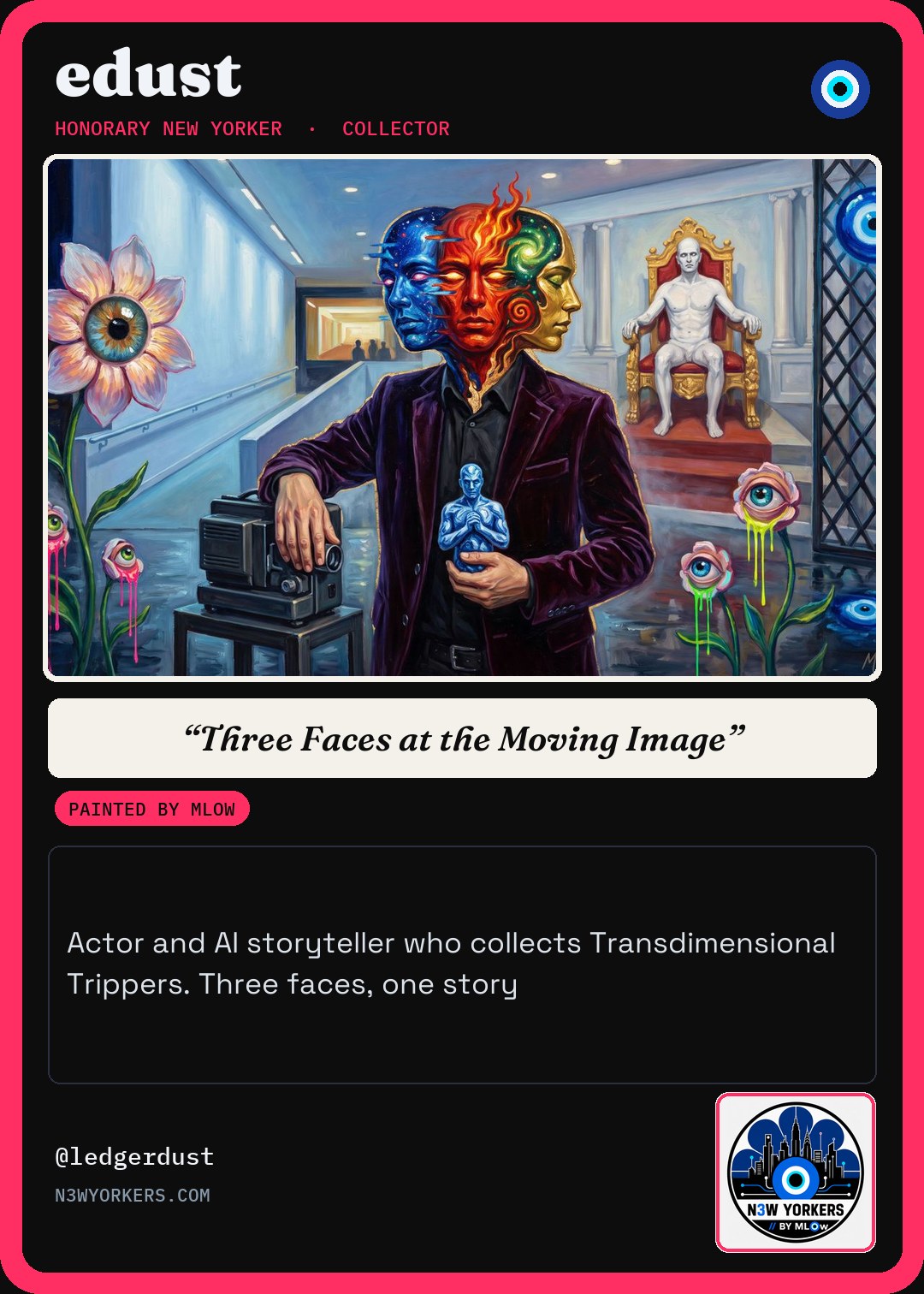 The Honorary card for edust, painted by MLow