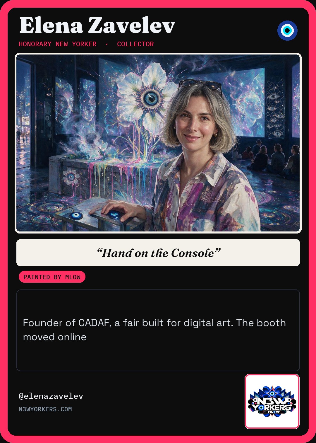 The Honorary card for Elena Zavelev, painted by MLow