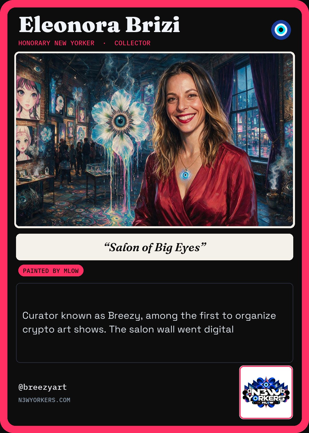 The Honorary card for Eleonora Brizi, painted by MLow