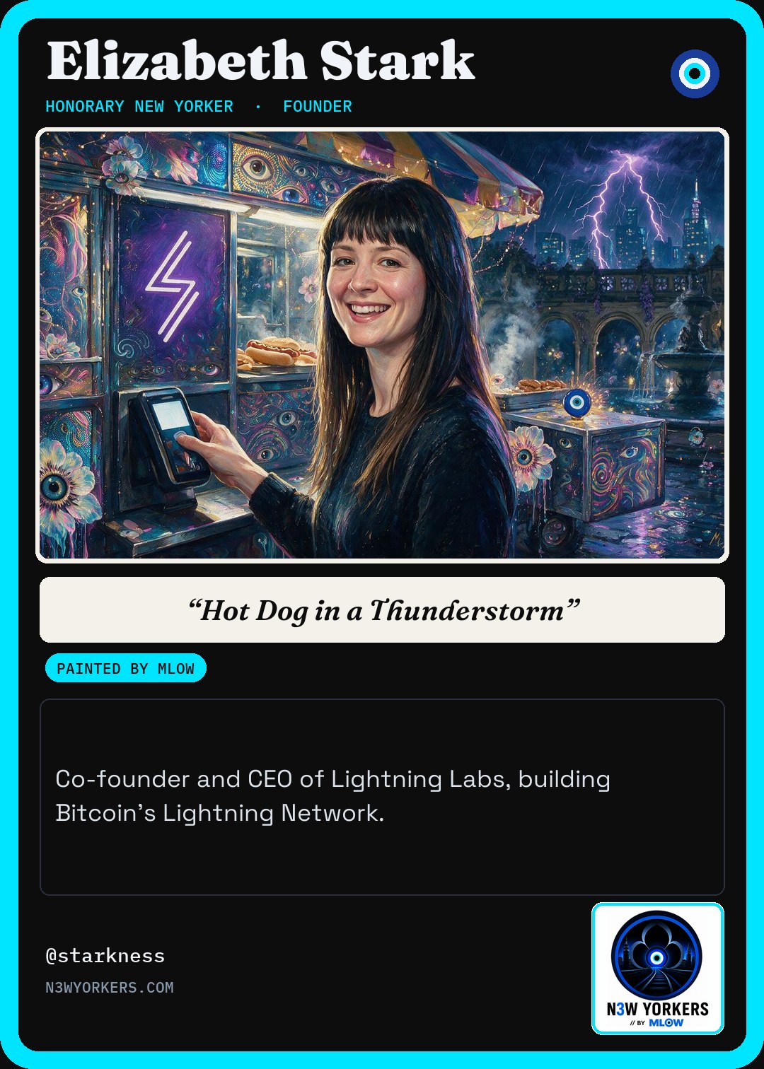 The Honorary card for Elizabeth Stark, painted by MLow