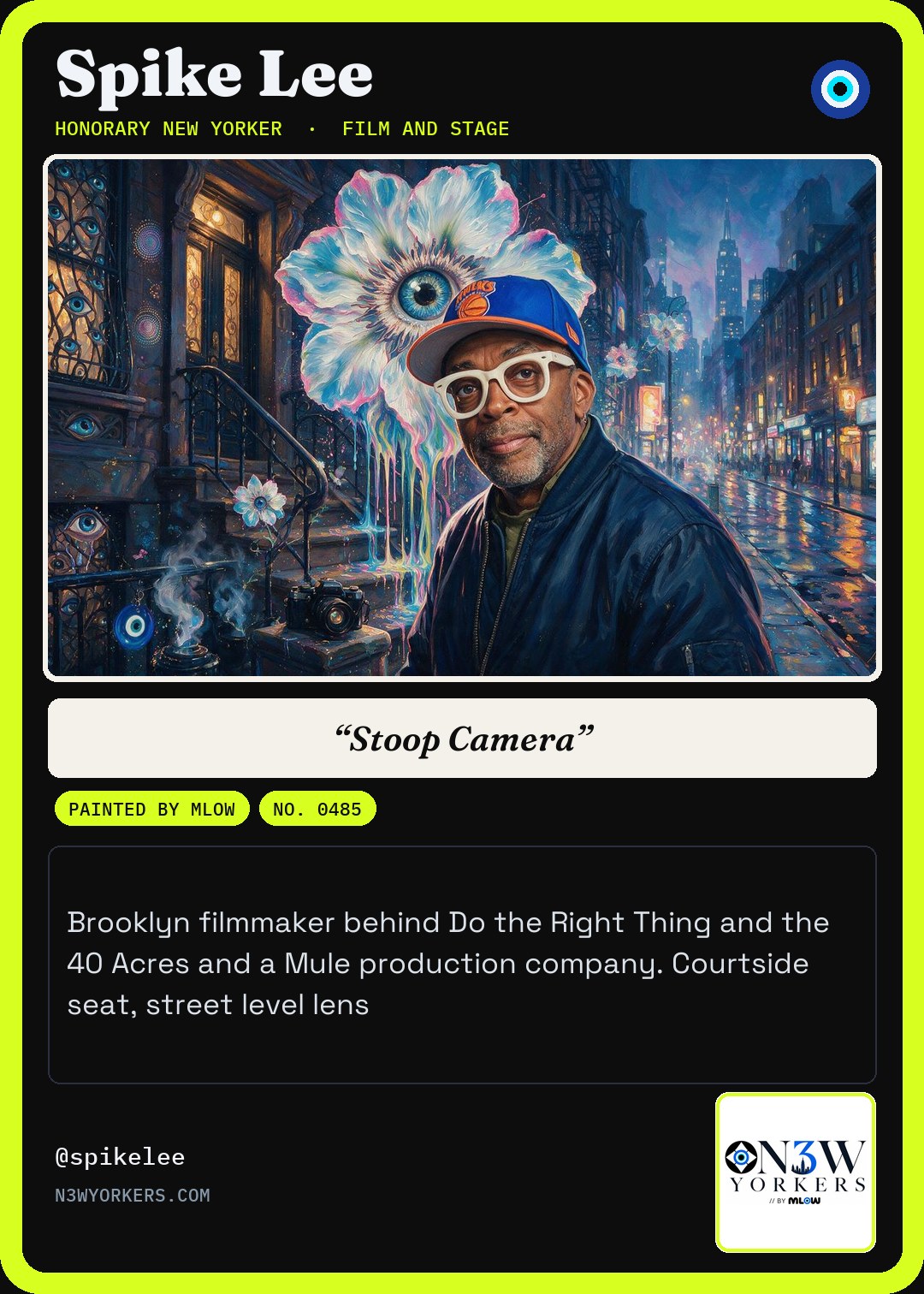 The Honorary card for Spike Lee, painted by MLow