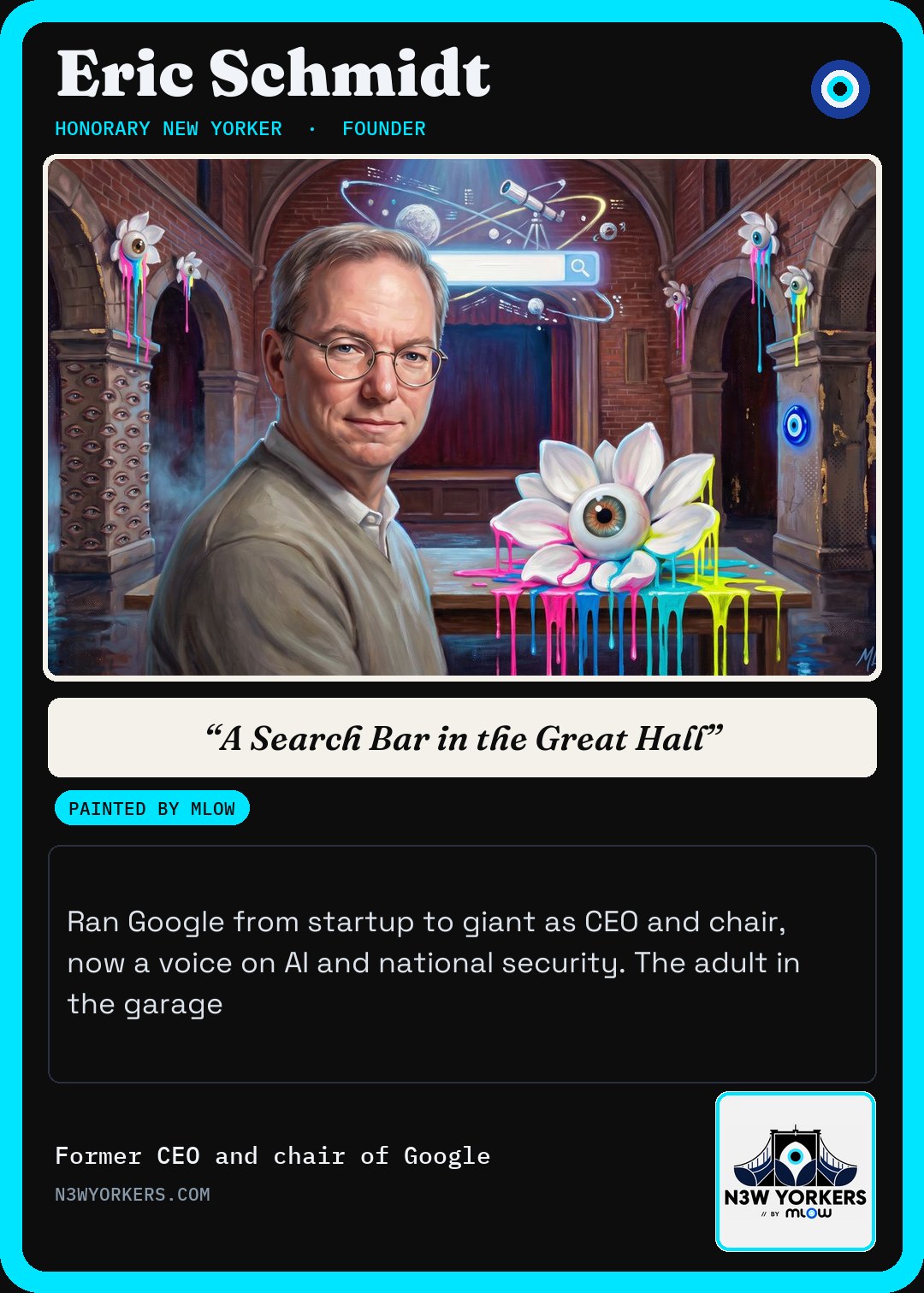 The Honorary card for Eric Schmidt, painted by MLow