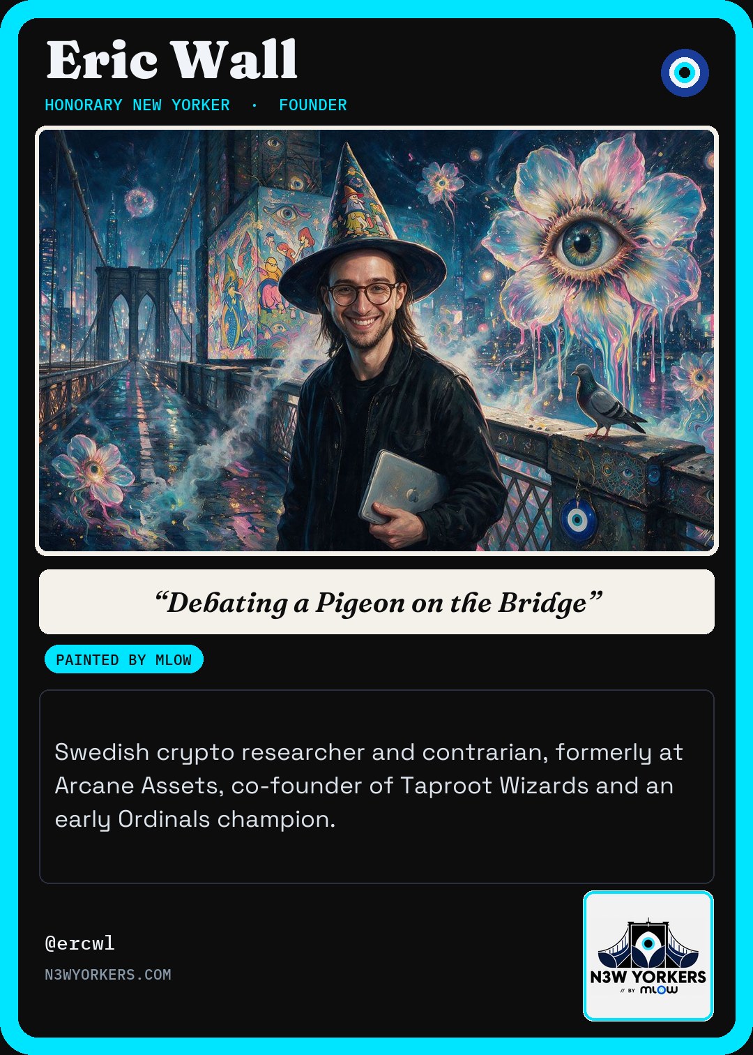 The Honorary card for Eric Wall, painted by MLow