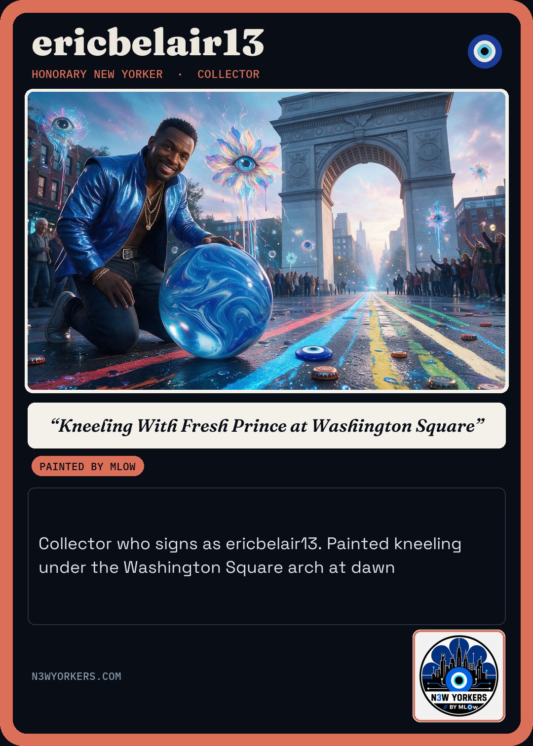 The Honorary card for ericbelair13, painted by MLow