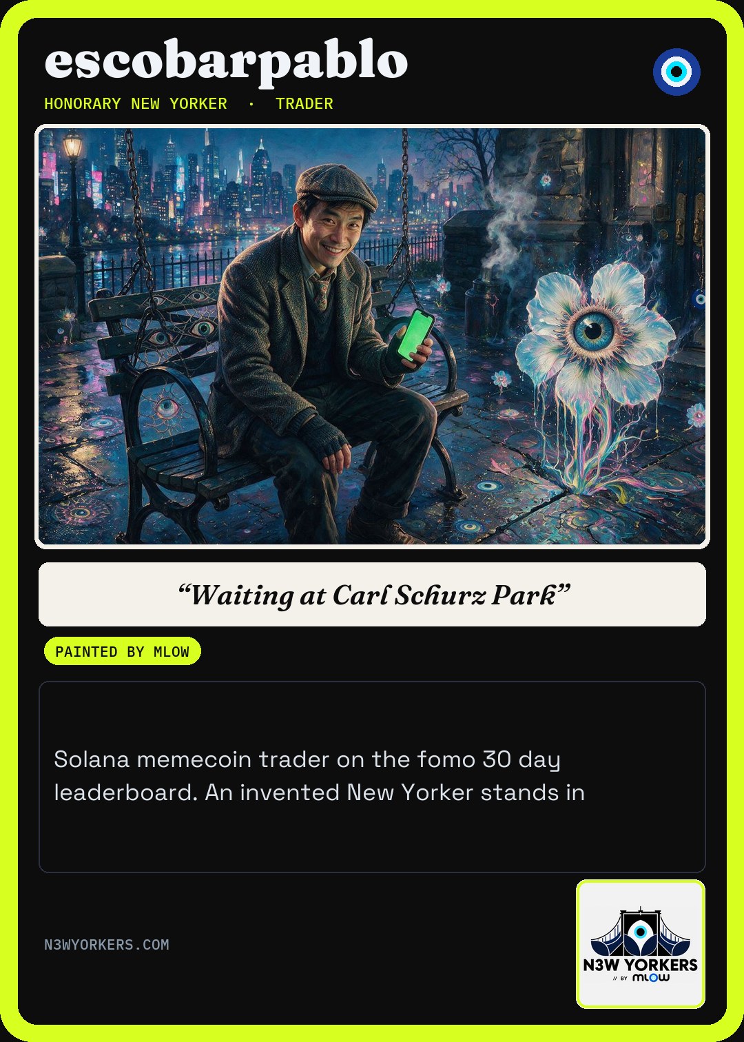 The Honorary card for escobarpablo, painted by MLow
