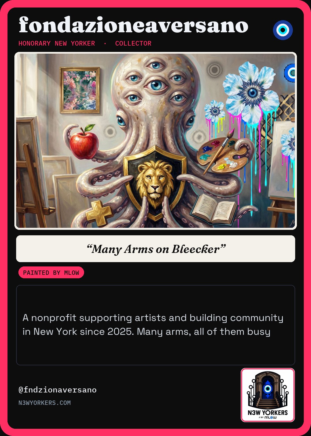 The Honorary card for fondazioneaversano, painted by MLow