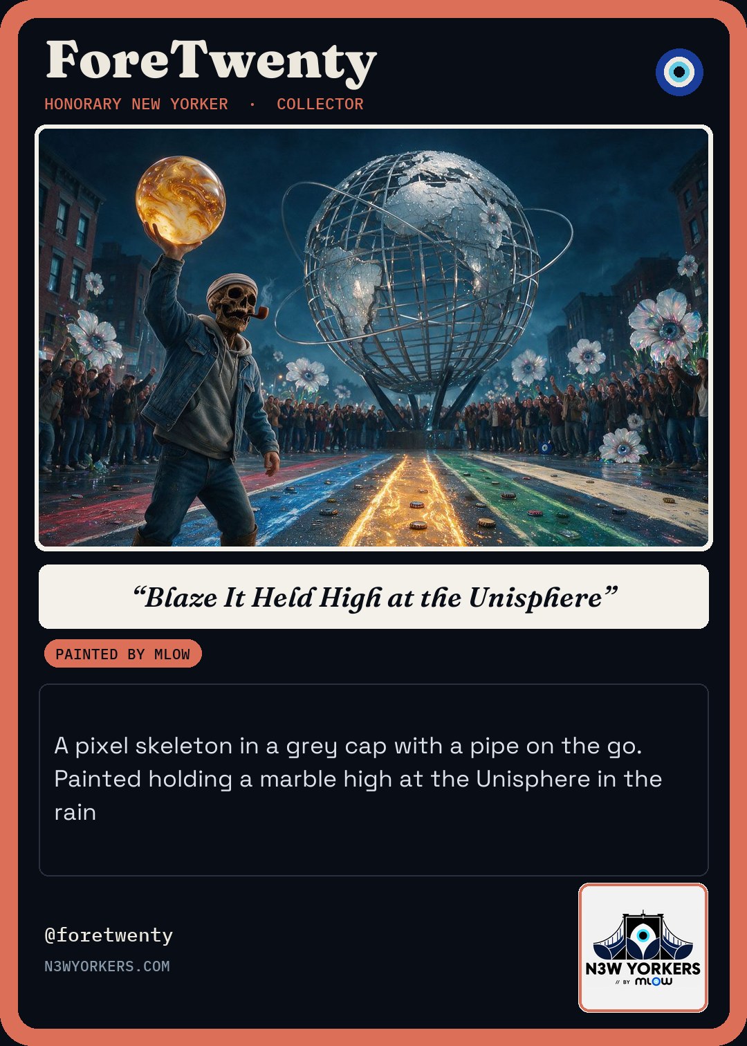 The Honorary card for ForeTwenty, painted by MLow