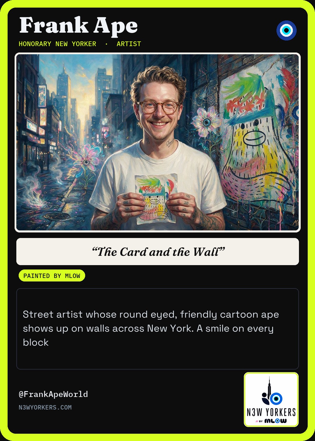 The Honorary card for Frank Ape, painted by MLow