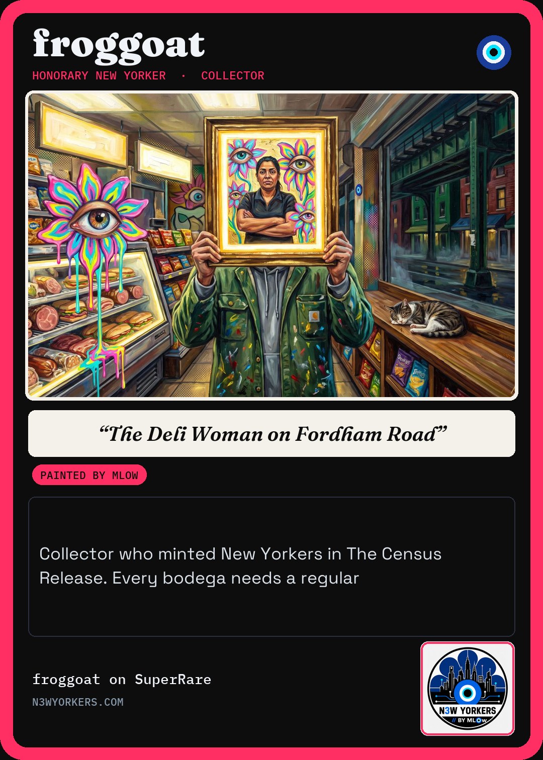 The Honorary card for froggoat, painted by MLow