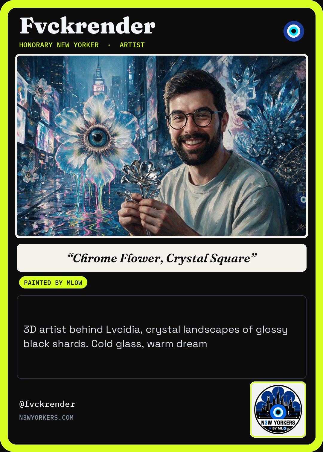 The Honorary card for Fvckrender, painted by MLow