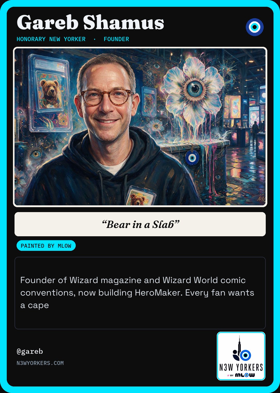 The Honorary card for Gareb Shamus, painted by MLow