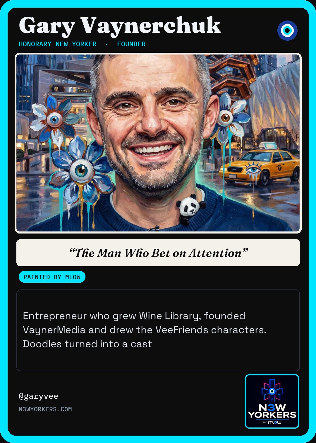 The Honorary card for Gary Vaynerchuk, painted by MLow