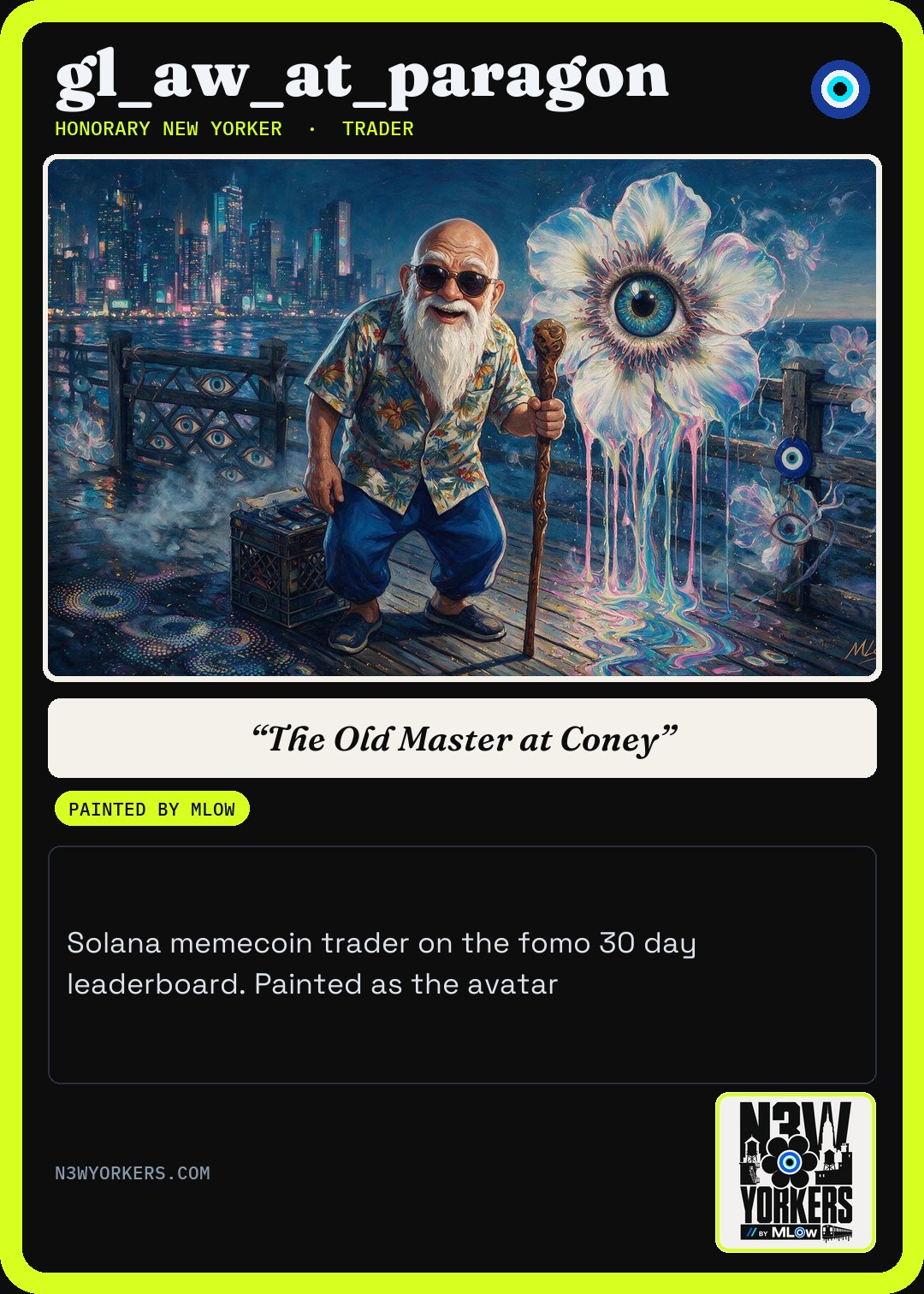 The Honorary card for gl_aw_at_paragon, painted by MLow