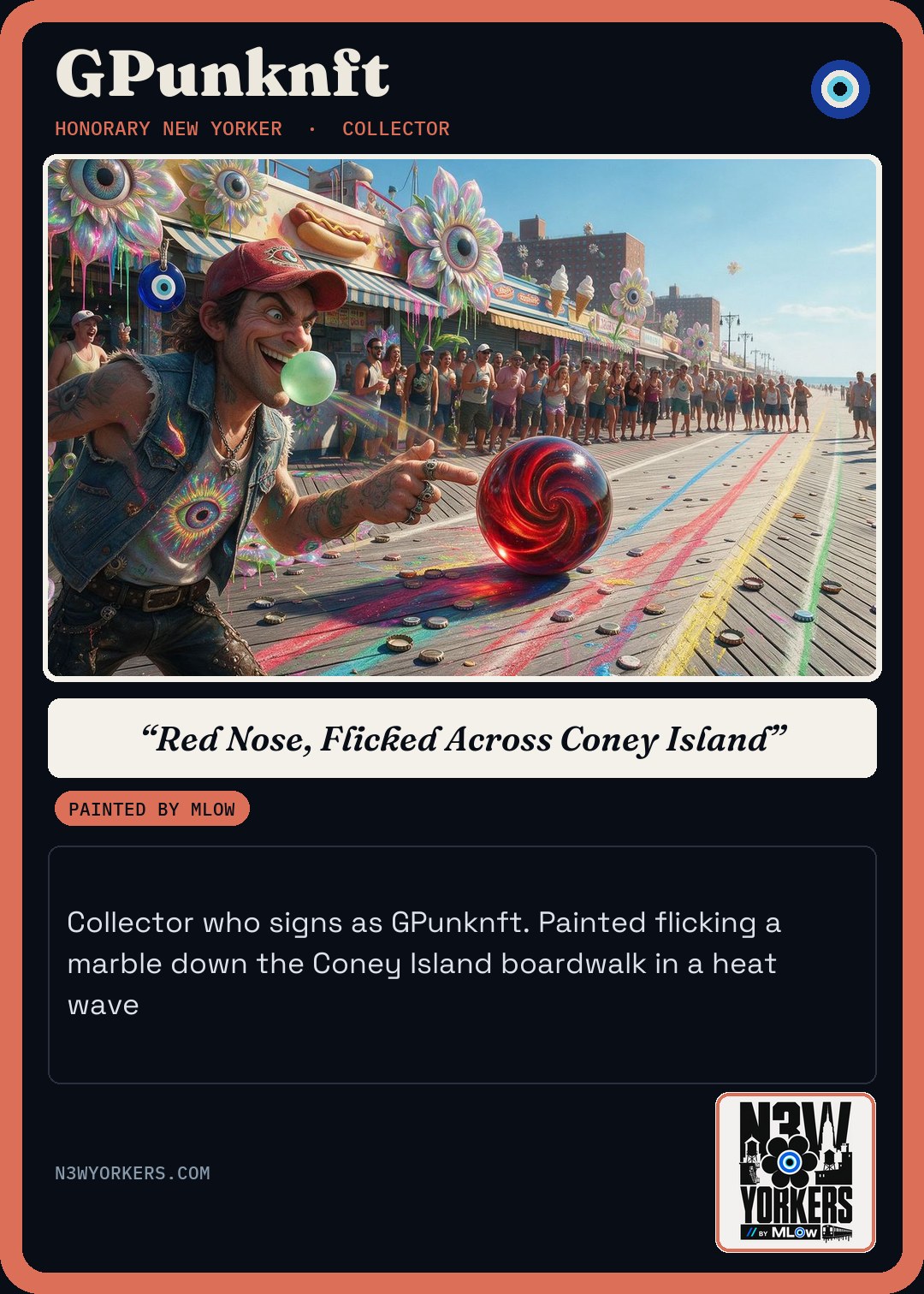 The Honorary card for GPunknft, painted by MLow