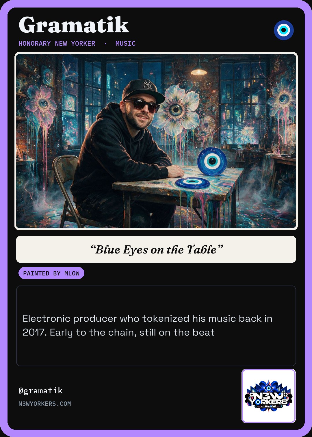 The Honorary card for Gramatik, painted by MLow