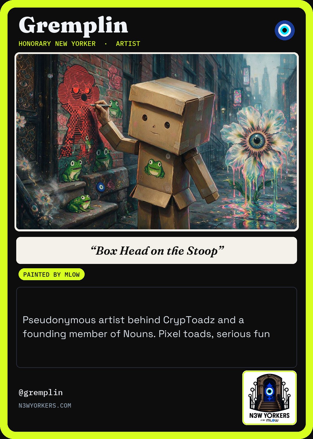 The Honorary card for Gremplin, painted by MLow