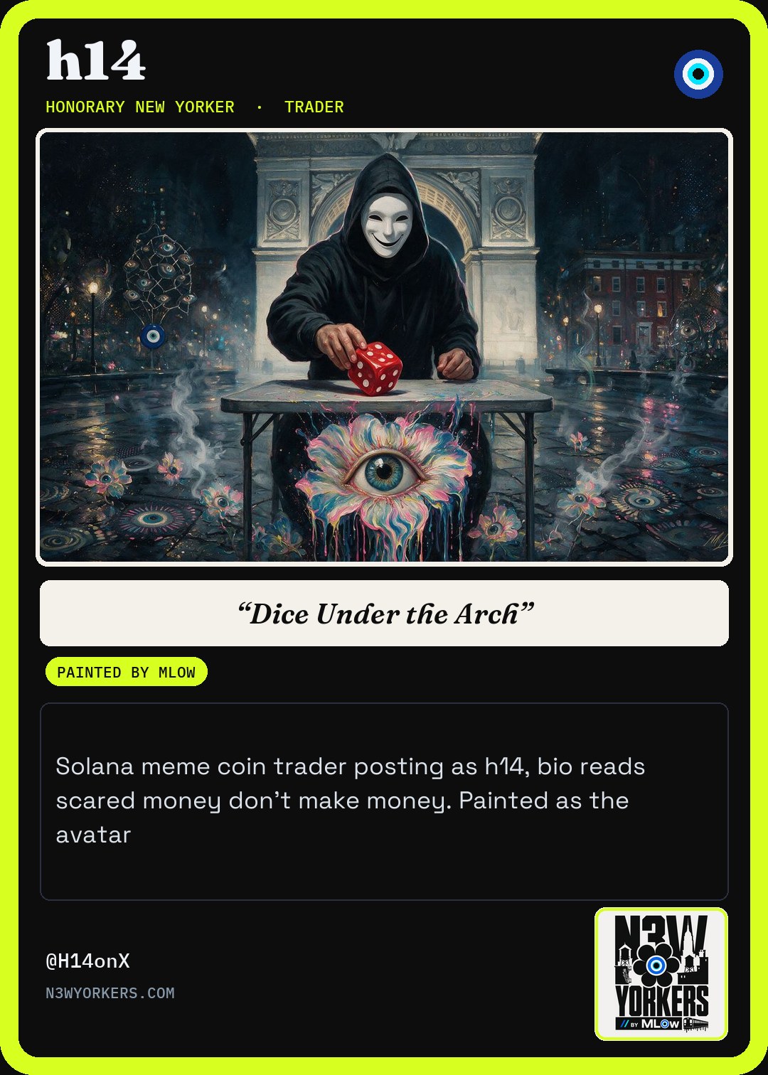 The Honorary card for h14, painted by MLow