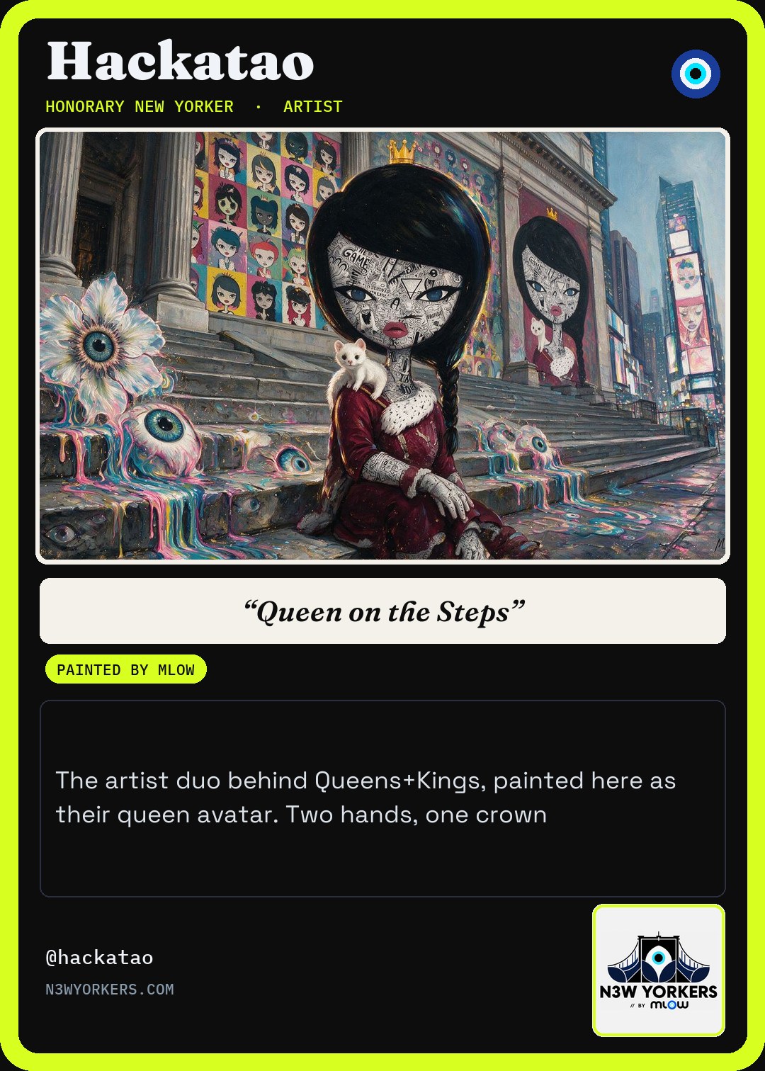 The Honorary card for Hackatao, painted by MLow
