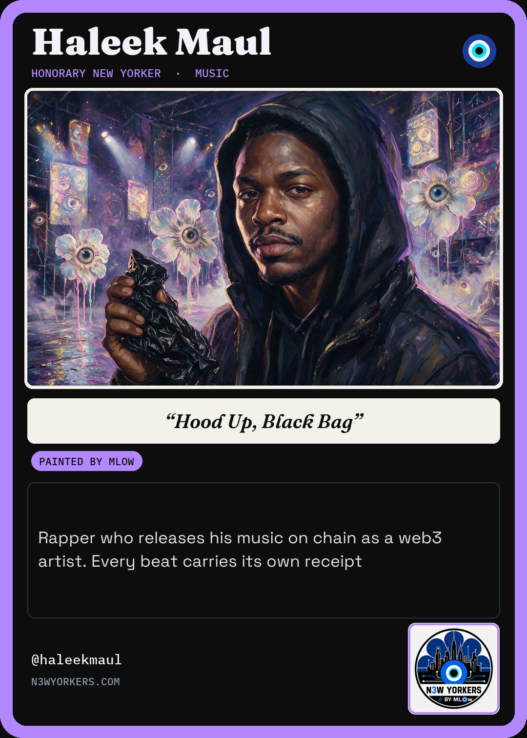 The Honorary card for Haleek Maul, painted by MLow