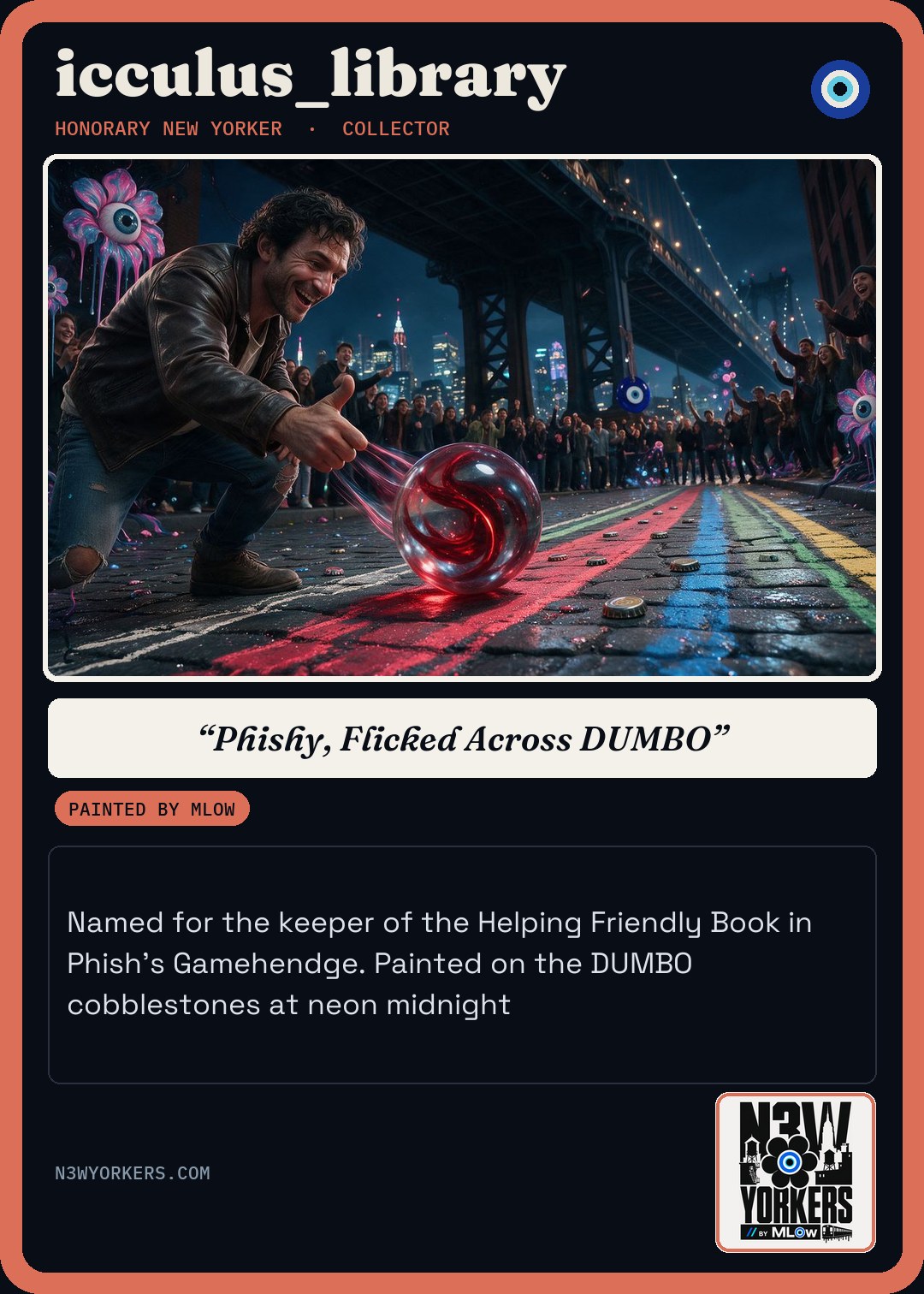 The Honorary card for icculus_library, painted by MLow