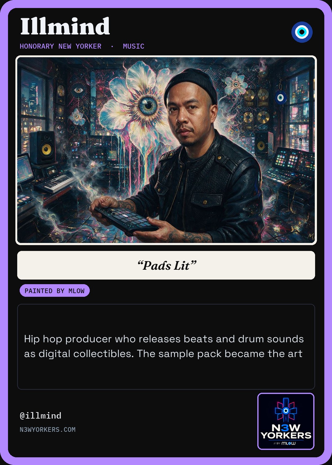 The Honorary card for Illmind, painted by MLow